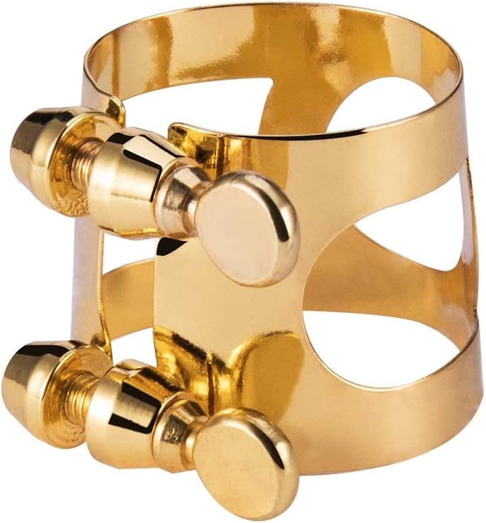 TRADERPLUS Alto Saxophone Mouthpiece Kit with Ligature, Reed and Cap (Gold) - Image 5